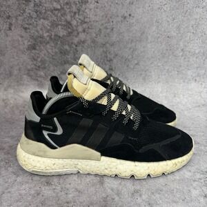 Adidas Nite Jogger Womens Size 10 Black CG6253 Reflective Boost Running Sneakers